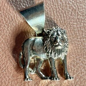 Designer Carol Felley 925 Sterling Silver Lion Pendant